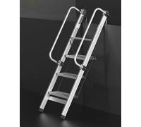 Collapsible Bunk Bed Ladder - Portable Non-Slip Loft Ladder with Hooks for Travel Trailers, Dorms, RVs, Adjustable Height