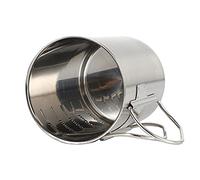 Collapsible Camping Cups, Stainless Steel Camping Cups Made of Stainless Steel, Fine Workmanship, Built-in with Foldable Camping Cups Made of Lid Scales for Hiking