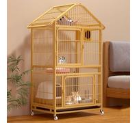 Collapsible Cat Cage with Universal Wheel and Sleeping Pad, Indoor DIY Enclosure for Multiple Cats, Detachable Metal Wire Playpen