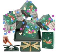 Collapsible Christmas Bouncing Box - DIY Foldable Money Box Bouncing Christmas Gift Box | Party Supplies, Teachers, Families, Best Friends, Work, Grade Prize Exchange | Party Gifts, Props