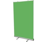 Collapsible Chromakey / Green Portable Pull Up Banner 800mmx2000mm With Aluminium Base Perfect For Photo, Live Games And Gaming, Tiktok / Youtube Videos, Zoom / Business Meetings