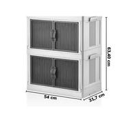 Collapsible Closet Organizers and Door Stackable Foldable Storage Boxes - Two Boxes Woohoo Furniture White One Size