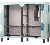 Collapsible Closet Steel Tube Closet 61" / 77" Portable Wardrobe Armoire Easy To Assemble Large Armoire