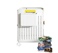 Collapsible Clothes Storage - Narrow Basket with Wheels, Versatile Household Sorter, Student Dorm Accessories, Compact Rolling Basket, Minimalist Home Unit | Dorm Room