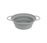 Collapsible Colander Silicone Foldable Strainer for Kitchen Sink - Space Saving Drain Basket for Pasta Veggies Fruit - Heat Resistant Dishwasher Safe 28cm Red(Red)