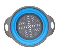 Collapsible Collapsible Colander Silicone Colander Foldable Kitchen Tidy Pasta Strainer (Blue)