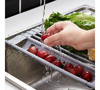 Collapsible Dish Rack Over Sink Adjustable Size (34 * 32cm) Space-Saving Kitchen nizer Drainer for Dishes and Utensils Durable and Easy to Clean