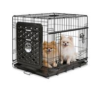 Collapsible Dog Crate for Large/Medium Dogs,36 Inch Foldable Dog Cage,Black | Double Door Rustproof Wire Cage with Twist-Lock Magnetic Lock,3-Second Setup,Removable Tray, Space-Saving,Indoor Outdoor Use