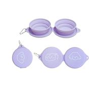 Collapsible Dog Dual Bowls 180 Degrees Flip Over Foldable Double Bowl More Stable Dog Travel Bowls Pet Food Water Feeder for Walking, Hiking, Camping