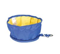 Collapsible Dog Travel Bowls Set Large Capacity Nylon Pet Feeding and Drinking Bowl Foldable Lightweight with Carabiner Hook Perfect for Outdoor Hiking Camping with Your Dogs Cats (Blue)