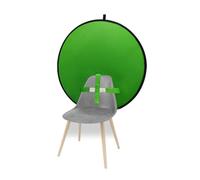 Collapsible Double-Sided Chromakey Backdrop, Green & Blue Screen Pop Up Backdrop, for Photography, Live Streaming, Video Studio, Gaming, Interviews (Diameter 110cm)