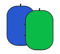 Collapsible Double-Sided Chromakey Backdrop, Green & Blue Screen Pop Up Backdrop, for Photography, Live Streaming, Video Studio, Gaming, Interviews (150 x 200 cm)