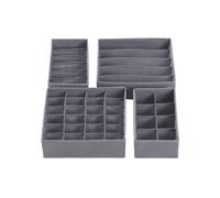 Collapsible Drawer Organisers, Grey