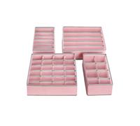 Collapsible Drawer Organisers, Pink