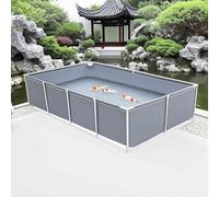 Collapsible Fish Tank - Flexible PVC Canvas Pond Liner with Frame for Aquarium, Pool, Pond, Agriculture Irrigation & Water Storage