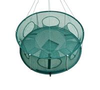 Collapsible Fishing Net Cage, Portable & Stowable Cast Net, Nylon Mesh Fishing Gear, Floating Fish-Rearing Cage, Suitable For Crayfish, Crabs, Baitfish, And Shrimp(68cm)