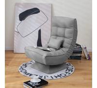 Collapsible Floor Gaming Chair Swivel Lazy Padded Lounge Chair