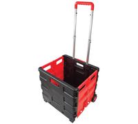 Am-Tech Folding Shopping Trolley – Collapsible, Easy to Assemble, Lightweight, 25kg Capacity