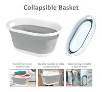 COLLAPSIBLE FOLDING LAUNDRY BASKET DISH DRAINER 22L WATER BUCKET