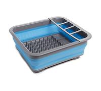 Collapsible Folding Silicone Dish Drainer Camping Caravan Boat Drying Rack