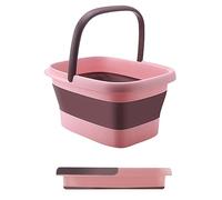 Collapsible Foot Bath Basin, Foot Soak Tub with Handle Foot Spa Bath 15L/4 Gallons Massager Foot Soaking, Pedicure Foot Soak,Collapsible Bucket for Cleaning Mop (Pink)