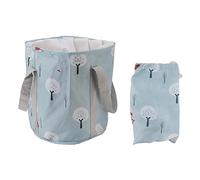 Collapsible Foot Bath Basin, Portable Foot Soak Tub with Handle, Insulated PVC Water Bucket for Outdoor Camping Travel, Multifunctional Collapsible Foot Bath (Blue Small Tree)