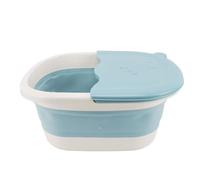 Collapsible Foot Bath Basin, Portable Foot Soaking Tub with Massage Bumps, Plastic Foot Bath Soak Tub for Camping, Travel, and Everyday (15.4 in)