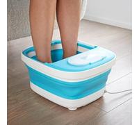 Collapsible Foot Spa, Bubble and Vibrating Massage, Massaging Nodules, Heat Retention, Interchangeable Pedicure Attachments, Space-Saving Design, Ultimate Home Relaxation and Spa Treatment-A46