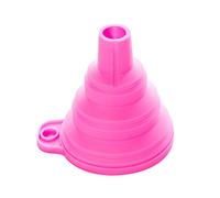 Collapsible Funnel Silicone Gel Foldable Funnel, FDA Approved Silicone Folding Funnel for Liquid and Powder Transfer (1PCS, Pink)