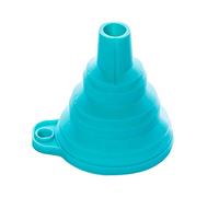Collapsible Funnel Silicone Gel Foldable Funnel, FDA Approved Silicone Folding Funnel for Liquid and Powder Transfer (1PCS, Blue)