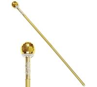 Gold Collapsible Pimp Cane 70's Fancy Dress