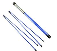 Collapsible Golf Alignment Sticks - 48" Training Rods for Aiming & Putting Golf Practice Aid with Clear Tube Case Perfect for Beginners & Pros Blue