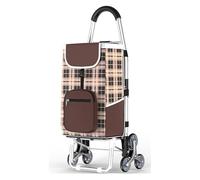 Collapsible Grocery Cart with Tri-Wheels - Stair Climber Trolley for Effortless Shopping Lightweight and Easy to Store - Perfect for Groceries and Daily Errands