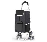 Collapsible Grocery Cart with Tri-Wheels Stair Climber Trolley - Lightweight Shopping Cart for Effortless Grocery Transport & Easy Storage Ideal for Seniors & Busy Shoppers