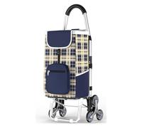 Collapsible Grocery Shopping Cart with Tri-Wheels Stair Climber Trolley for Easy Transport Lightweight & Portable Grocery Cart for Effortless Shopping