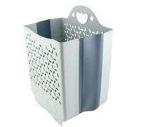 Collapsible Hanging Laundry Basket, Wall Hanging Laundry Basket Dirty Clothes Storage Bin with Handles for Laundry Dorm Room (XL Blue)