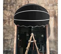 Collapsible Hemispherical Door Canopy,Canvas Dome Patio Awning,Arch Awning, DIY Patio Retractable Awning, Anti-UV and Waterproof Foldable Awning with