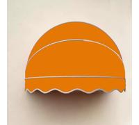 Collapsible Hemispherical Door Canopy, Canvas Dome Style Window Awning, Outdoor Manual Retractable Window Door Awning Canopy, UV Rain Snow Protection Water-Resistant Shelter