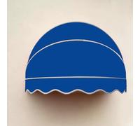 Collapsible Hemispherical Door Canopy, Canvas Dome Style Window Awning, Outdoor Manual Retractable Window Door Awning Canopy, UV Rain Snow Protection Water-Resistant Shelter