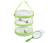 Collapsible Insect Observation Net + Butterfly Growing Set for Nature Exploration, Outdoor Education, and Classroom Learning