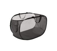 Collapsible Laundry Basket, Folds Flat to 1.5", Lightweight Mesh Washing Basket with Reinforced Handles and Side Pocket, Space Saving Laundry Hampers for Bedroom, Bathroom & Travel