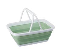 Collapsible Laundry Basket in Green,Folding Washing Hamper With Handles,Compact Basket For Household Use Premier Housewares Green One Size