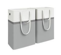 Collapsible Laundry Hampers Set of 2, Dove Grey / 75 L