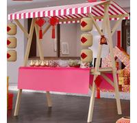 Collapsible Market Stall Rack With Canopy Portable Outdoor Vending Cart Display Trolley for Outdoor Events Festivals Street Food Perfect for Vendors Use,02,59in/150cm