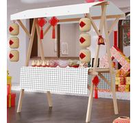 Collapsible Market Stall Rack With Canopy Portable Outdoor Vending Cart Display Trolley for Toy Dessert Party Exhibition Farmers Market,21,47.2in/120cm