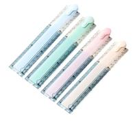 Collapsible measuring gauge Linear marking rule Geometric sketching scale Plastic Multi Color For Kids Student Math Drawing Measuring Stationery Tool