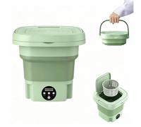 Collapsible Mini Washer,portable washing machine | 3 cleaning modes & spin basket for apartment camping. Non-slip rubber protective cover prevents sliding during washing