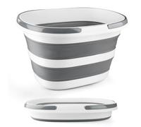 Collapsible Mop Bucket with Handle for Cleaning, 16L(4.2 Gallon) Silicone Square Mopping Bucket for Windows Cleaning or Car Washing, Cleaning Supplies Organizer Plastic Bucket for Storage