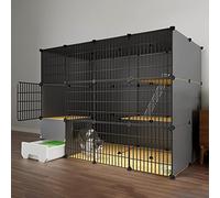 Collapsible Pet Cage,Pet Cages For Cats,Guinea Pig Cages Indoor,Extra Large Portable Indoor Pet Home For 1-4 Cat,147 * 95 * 111cm