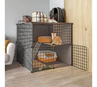 Collapsible Pet Cages for Small Animals, Indoor Metal Cage for Cats and Small Pets, Free Space Cattery for Indoor Use
